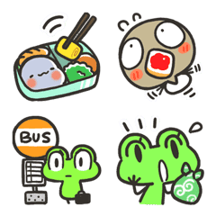 Morning Emoji of tadpole family