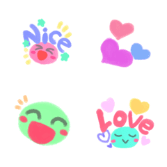 emoji of cute and colorful
