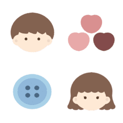boy and girl simple emoji