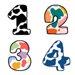 Cow cute number emoji