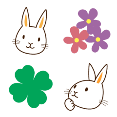 Simple rabbit emoji.