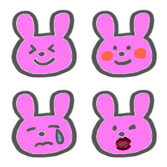筋肉ウサギのきもち Emojilist Lineクリエイターズ絵文字まとめサイト