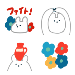 Polar bears and flowers