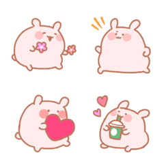 Soft and cute rabbit emoji
