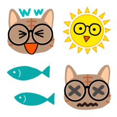 Glasses browncat Emoji