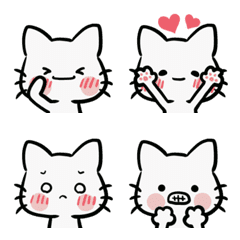 Simple!White Cat Emoji2