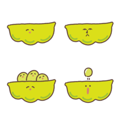Cute edamame emoji 3