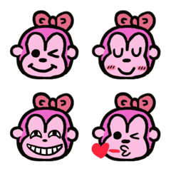 Pink monkey emoji