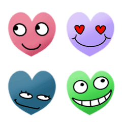 colorful heart face emoji