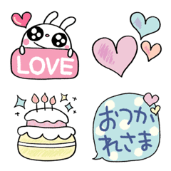 Convey feelings Marshmallow Rabbit Emoji