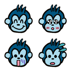 Blue monkey emoji