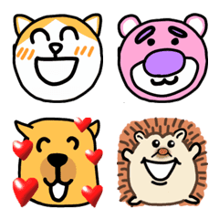 4 kinds of cute animals EMOJI