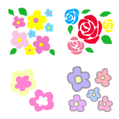 Colorful floral emoji