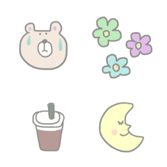 Light-colored bear emoji