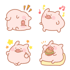 Fluffy and cute pig emoji