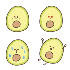 Cute avocado emoji 3