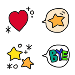 Black outline emoji