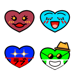 Vivid color heart-shaped Emoji2