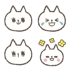 White cat face emoji