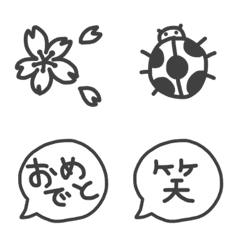 Monotone emoji for spring