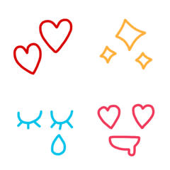 Colorful simple emojis