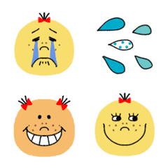 ribbon and freckles smiley Emoji