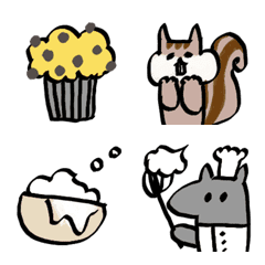 シュールな動物たち⑨お菓子作り