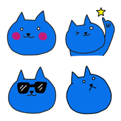 blue cat Emoji 1