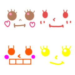 Cute colorful face Emoji