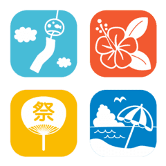 application icon emoji -summer version-