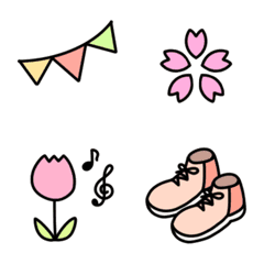 Simple emoji that can be used in spring