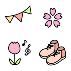 Simple emoji that can be used in spring