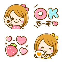 Kawaii Otona Girl Emoji2 Line Emoji Line Store