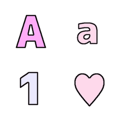 Deco character pink alphanumeric