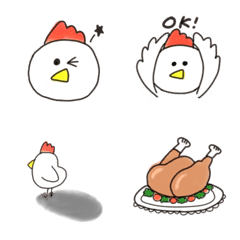 Daily chicken character Emoji.
