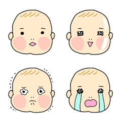 表情豊かな赤ちゃんの絵文字
