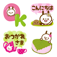 Cute Rabbit & Panda Emoji. Spring1.