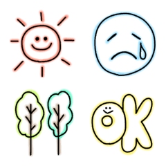Colorful line art emoji #2