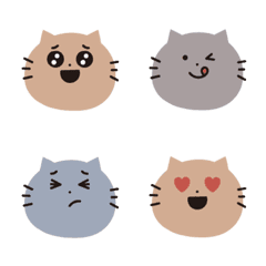 Various facial expressions cat emoji