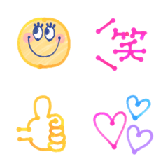 Colorful marker pen emoji