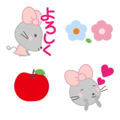 Ribbon-shaped ears Mouse Emoji