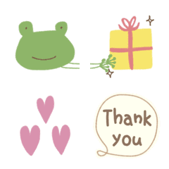 Frog and Flower Emoji