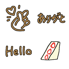 Carrie's絵文字　線画４