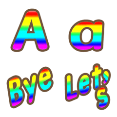 The rainbow alphabet English emoji