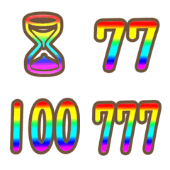 The rainbow dekomoji suji emoji 2