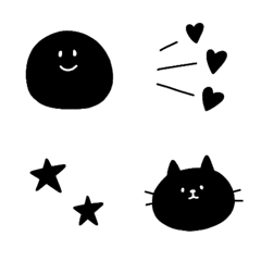 all black emoji