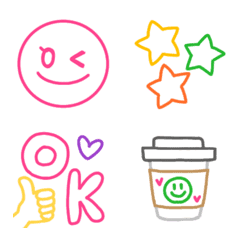 Easy to use colorful cute emoji