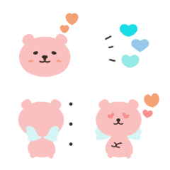 A cute pink bear emoji