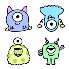 Surreal mini monster emoji