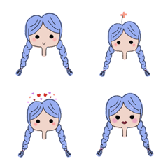 blue hair  emoji